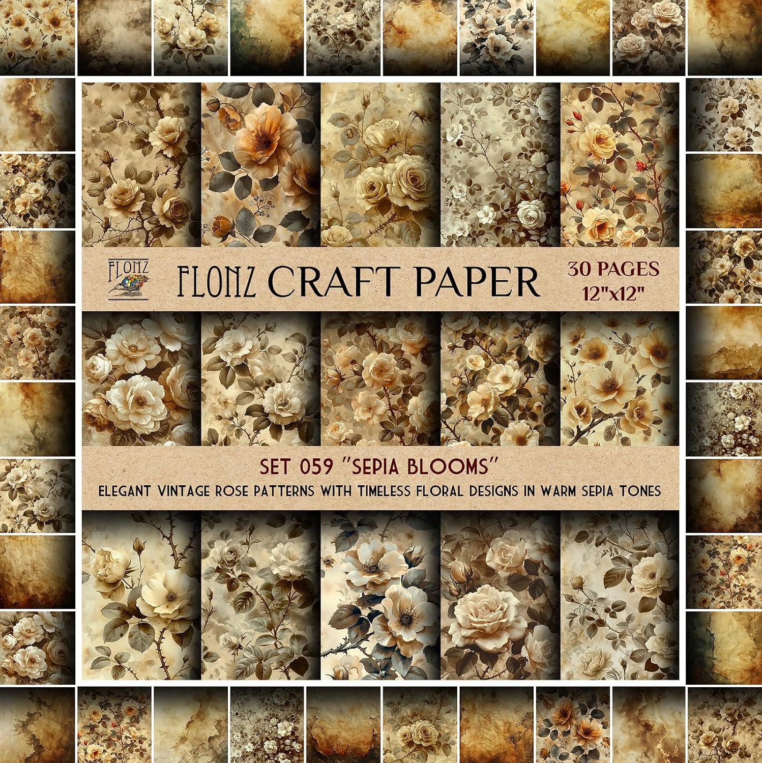 Scrapbook Paper (30 Pages 12"x12") Timeless Fortresses: Majestic Medieval Castles Amidst Serene Landscapes for Enchanting Design Projects FLONZ Vintage Styled Double Sided Paper Pad for Craft