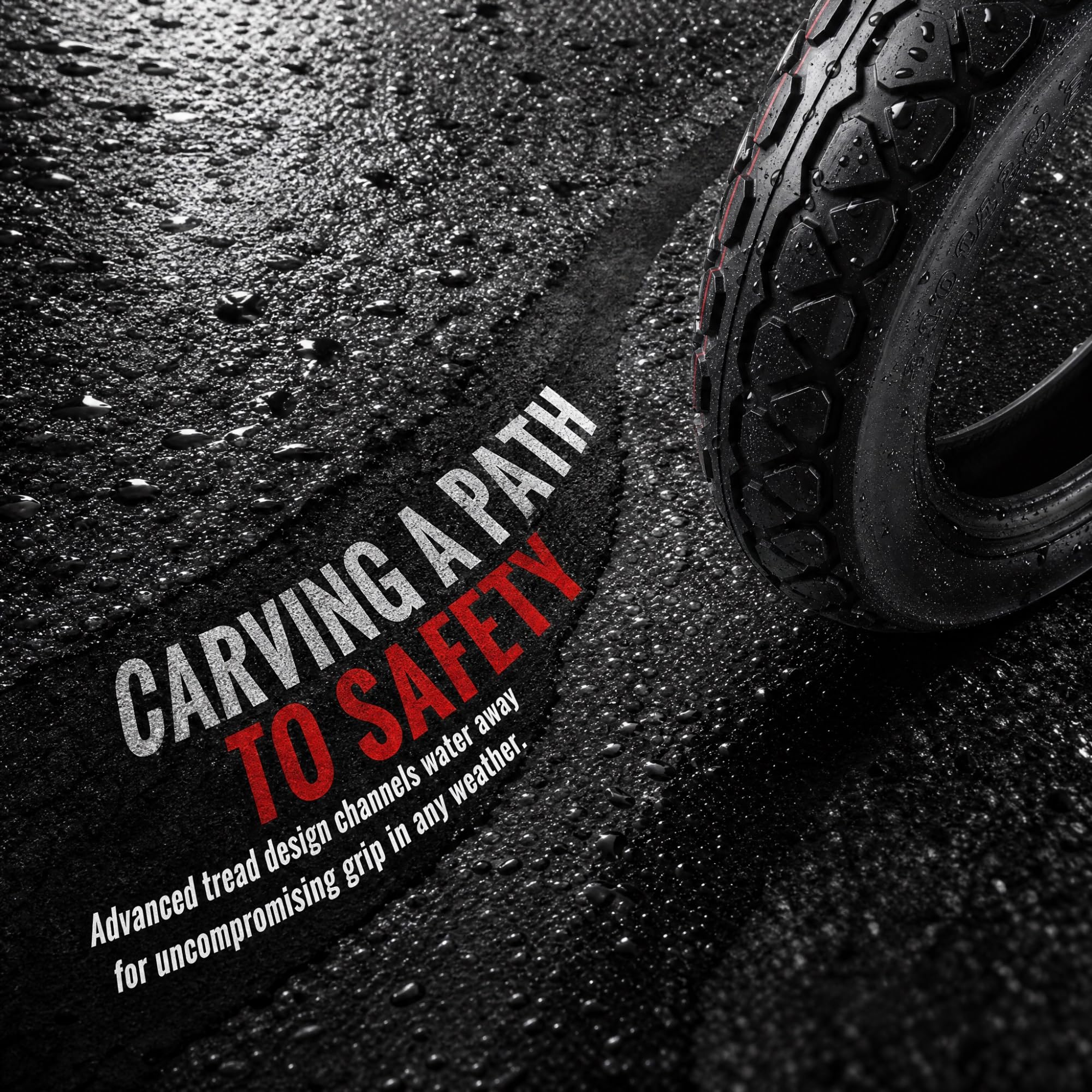 3.00-12 Pneumatico e Camera d'Aria Set di Ricambio, Copertone Stradale Rinforzato 6PR Heavy Duty per Dirt Pit Bike
