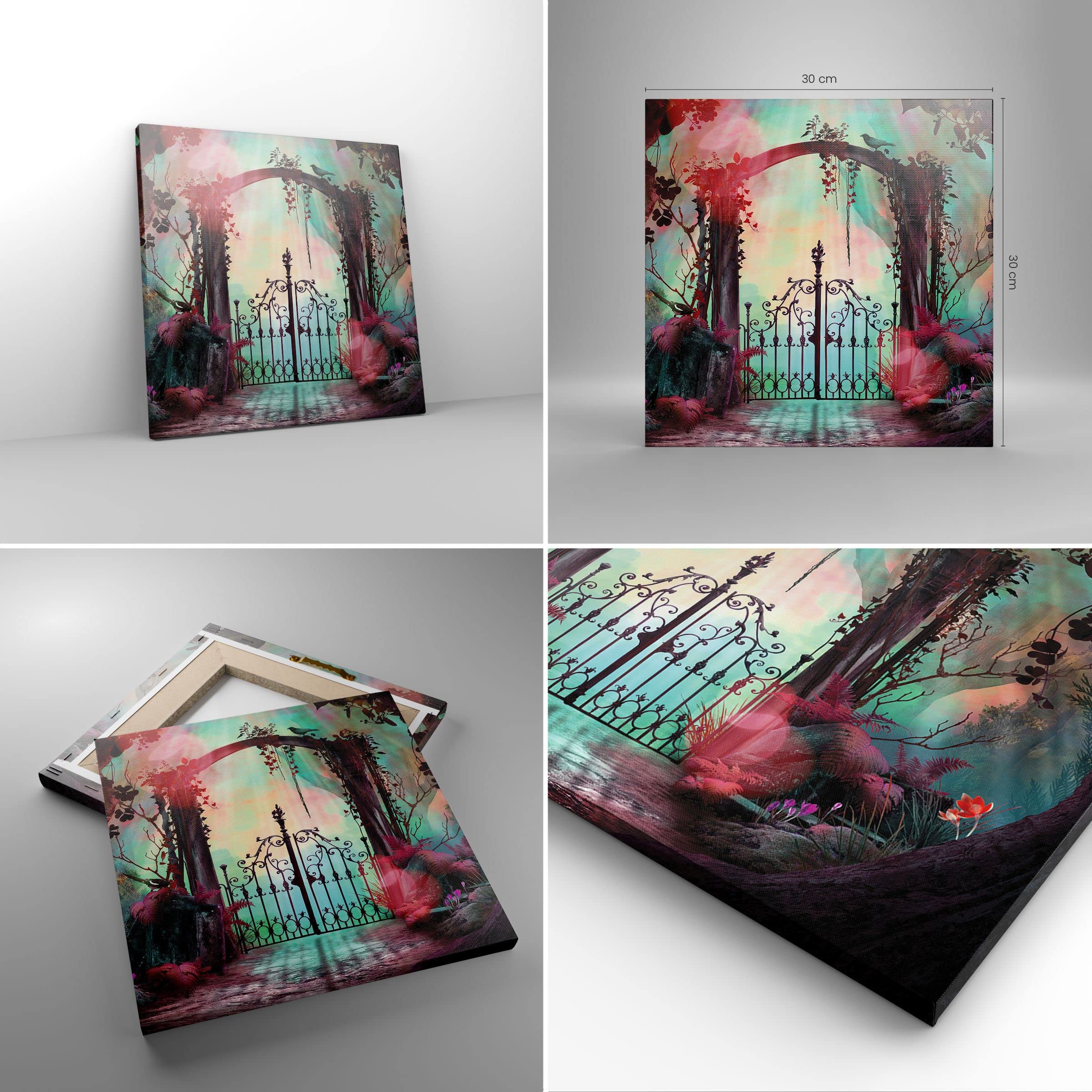 Sticker Porte Autocollant Poster de Porte 3D Fantaisie Forêt Sentier