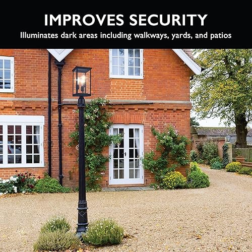 Vista 171 de Design House 502211 Base de pilar de linterna exteriores, color negra