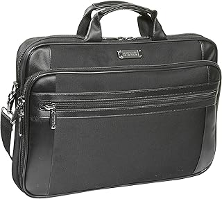 Kenneth Cole Reaction Urban Traveler Slim 18.4" Laptop Sleeve Top Zip Computer Portfolio Bag, Black