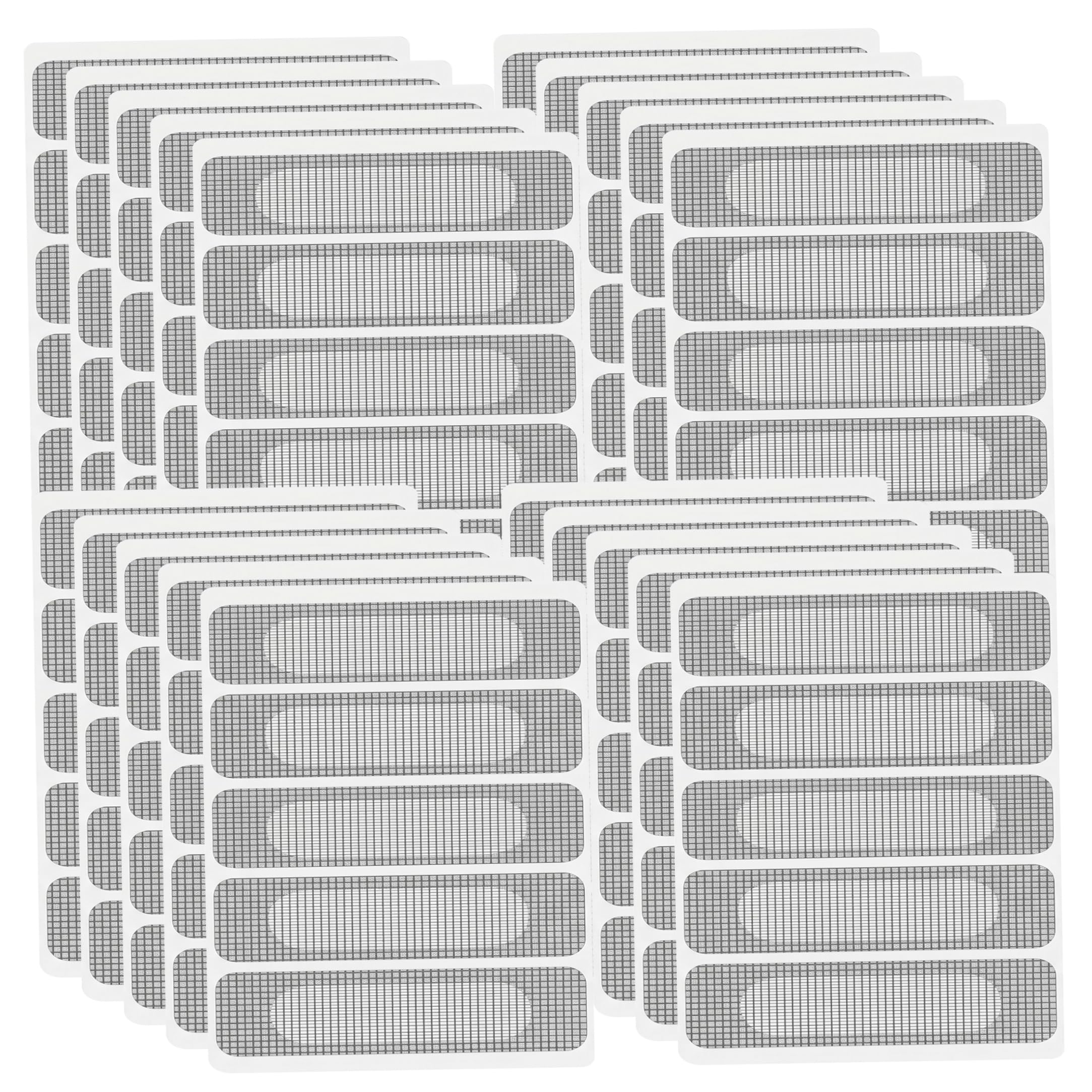 Window Screen Patches Repair Kit|100 Pcs Screen Patch Repair Kit, Self-Adhesive Window Tape, Gray Breathable Mesh Patches for & Door Drain Holes