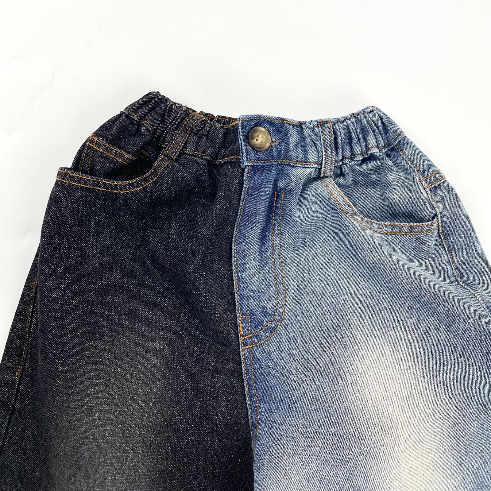 Generico Jeans Ragazzi-Jeans da Bambino in Morbido Denim, Pantaloni Classici Casual con Design colorato, vestibilità Comoda ed Elasticizzata per Bambini Neonati.