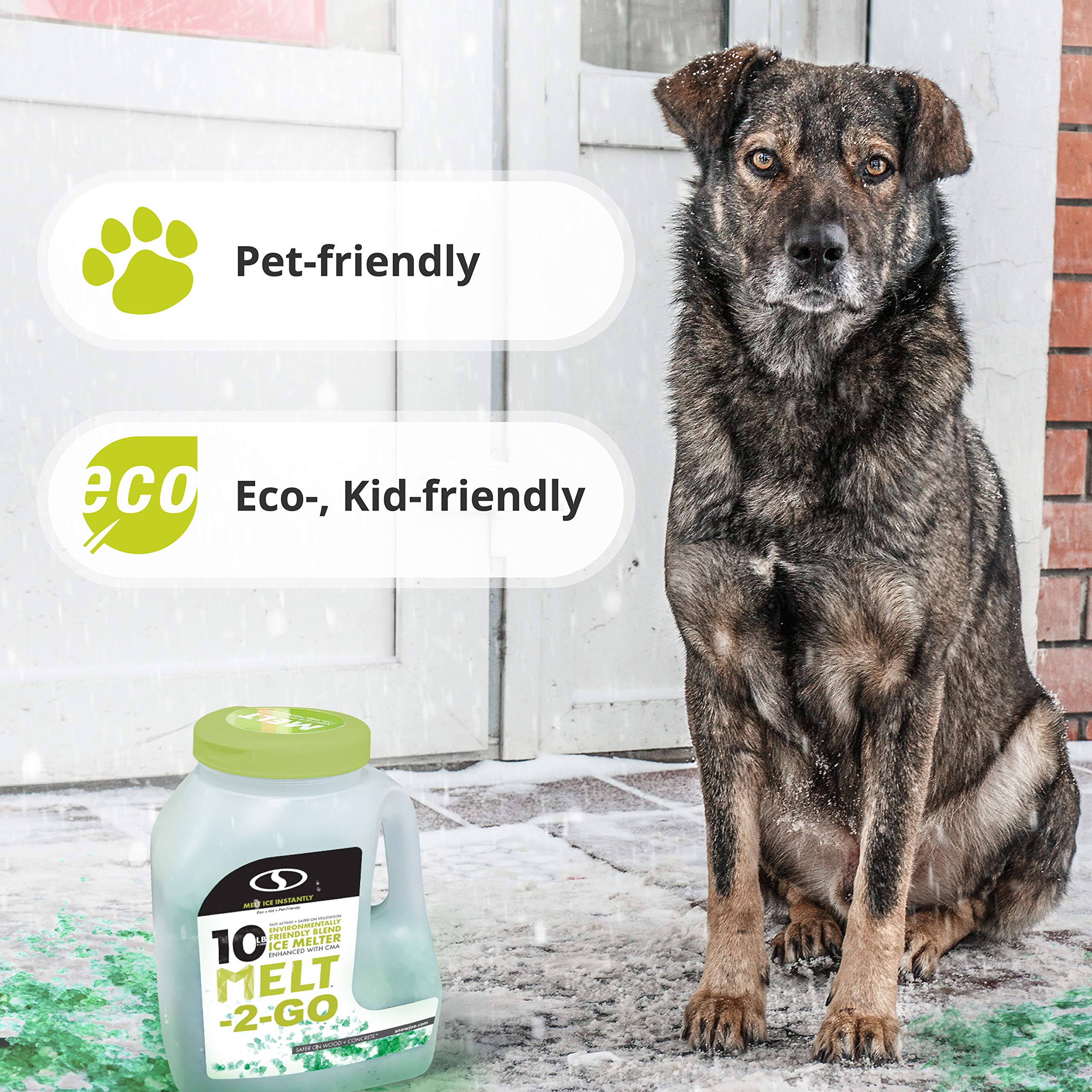 Snow Joe AZ-50-EB Melt-2-Go Nature + Pet Friendly CMA Blended Ice Melter, 50-lb Bag