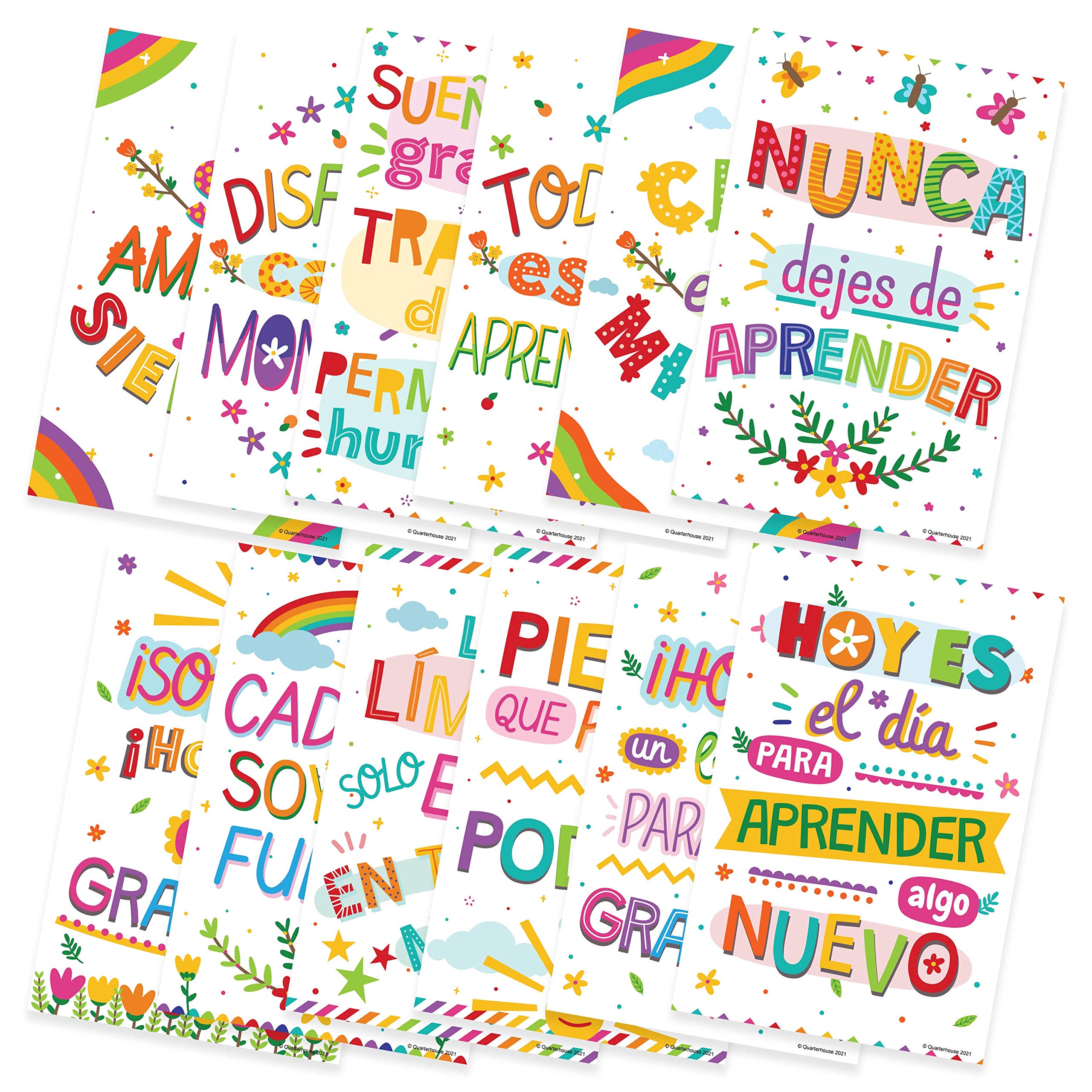 Buy Quarterhouse 12 Large Spanish Motivational Posters, Classroom