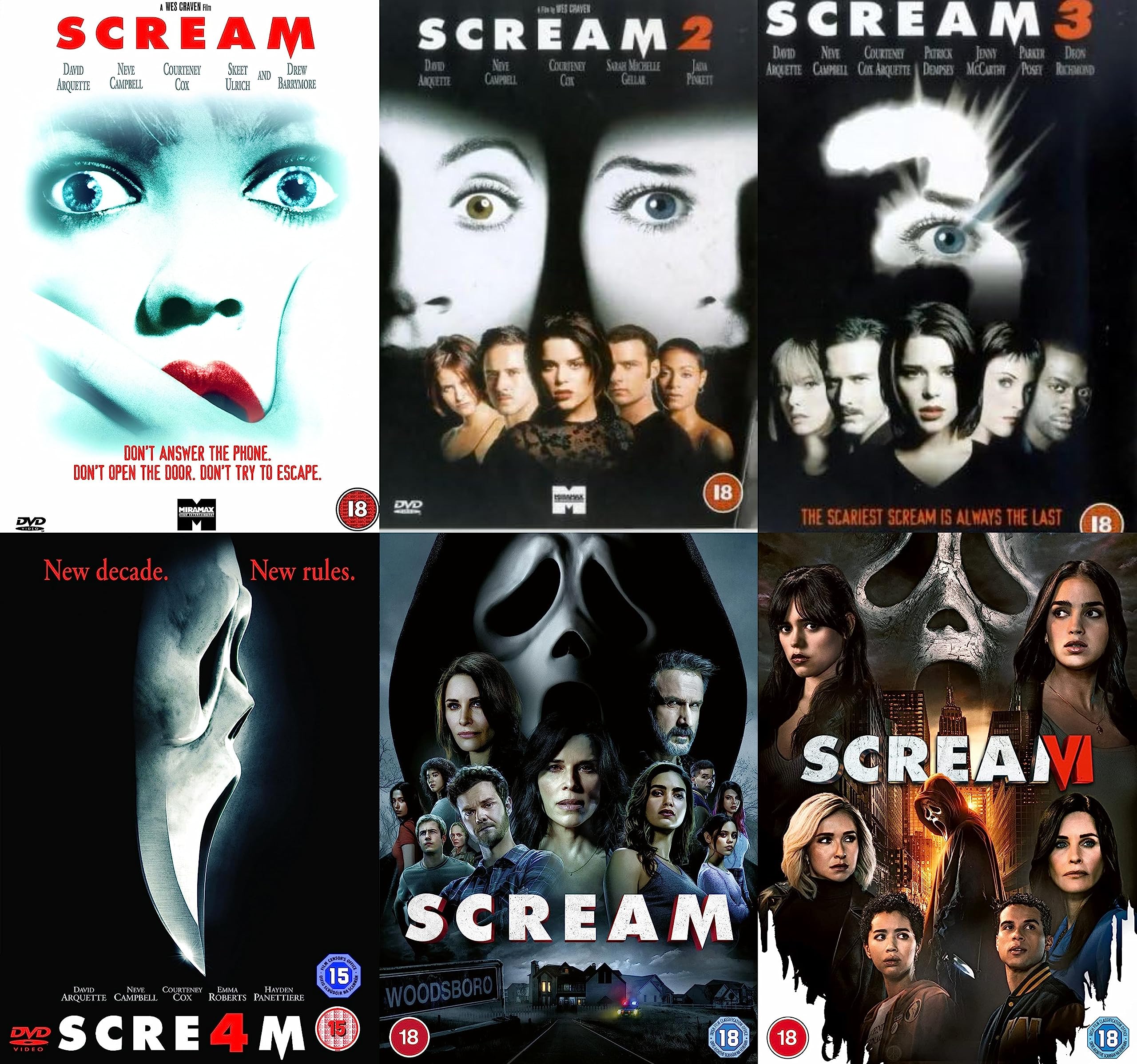 Scream 1 6 Film Collection Dvd Scream 1 Scream 2 | Desertcart INDIA