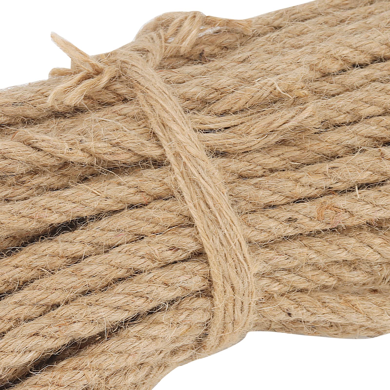 JOIKIT Corda di iuta naturale da 10 mm, corda di canapa da 40 m, spago di juta naturale per giardinaggio, decorazione, impacchettamento