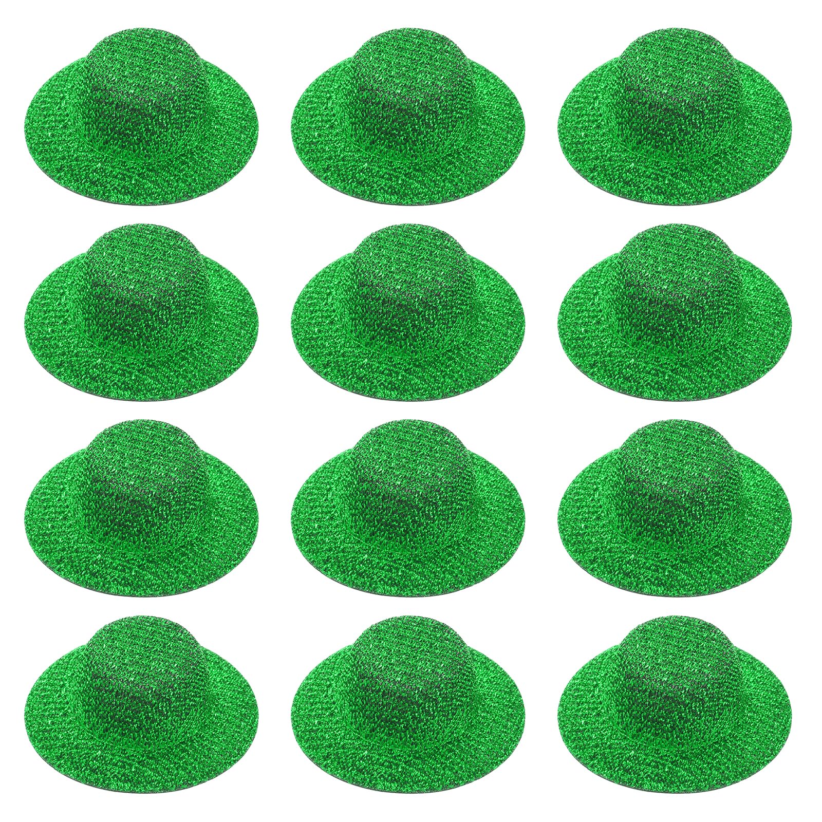 PATIKIL Mini Hats for Crafts, 12 Pcs 18mm ID Dark Green