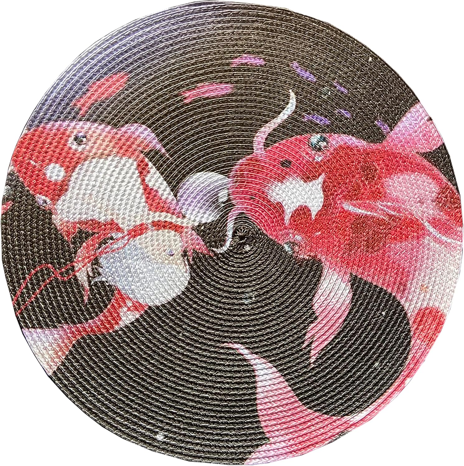 Chinoiserie Round Placemats Set Rattan Placemats Woven