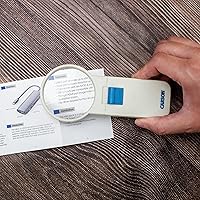 Vista 6 de Carson Lupa asférica iluminada de mano 5 luces LED iluminadas (SV-50), color blanco