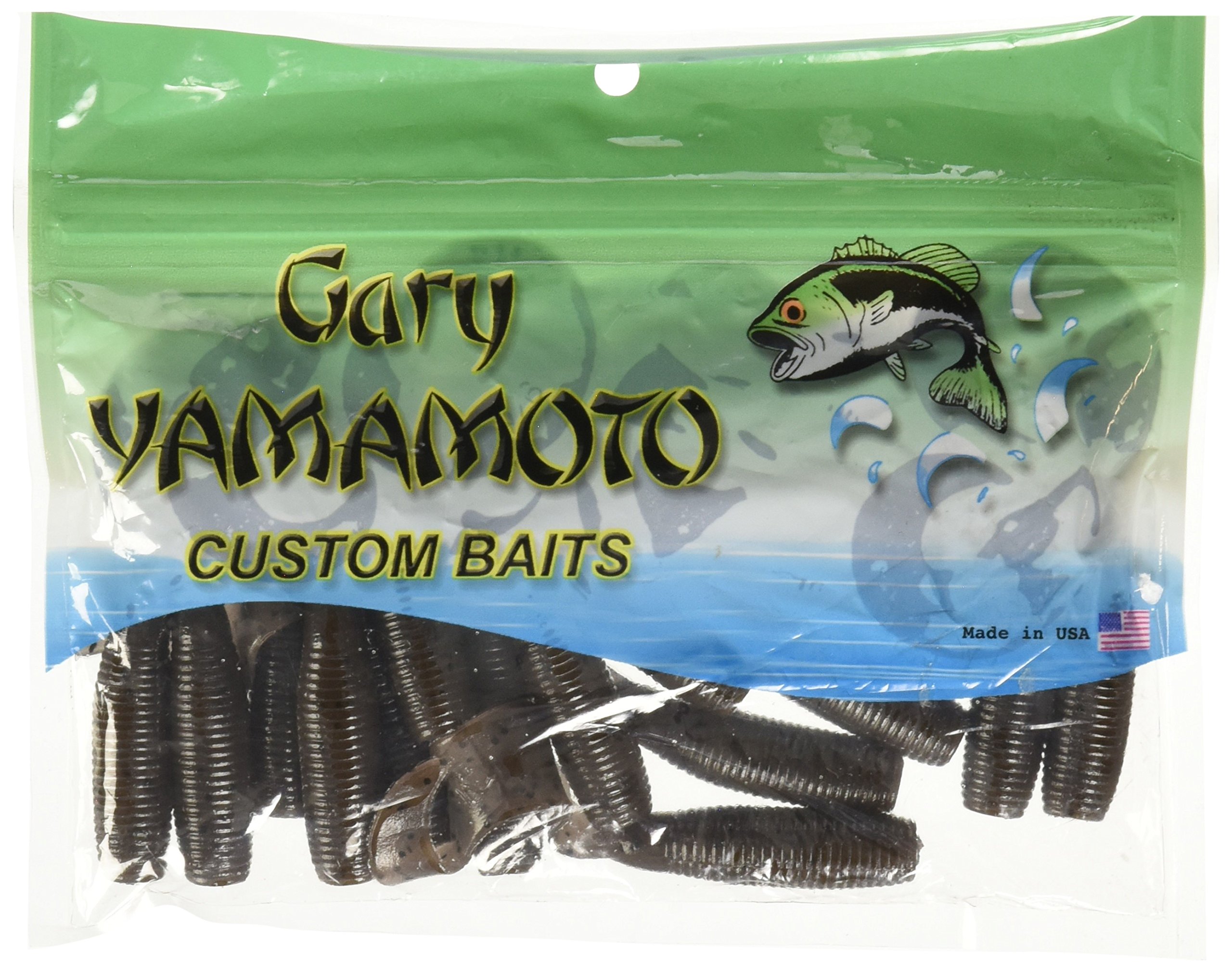 Yamamoto Single Tail Grub 5", Cinnamon w/Large Black