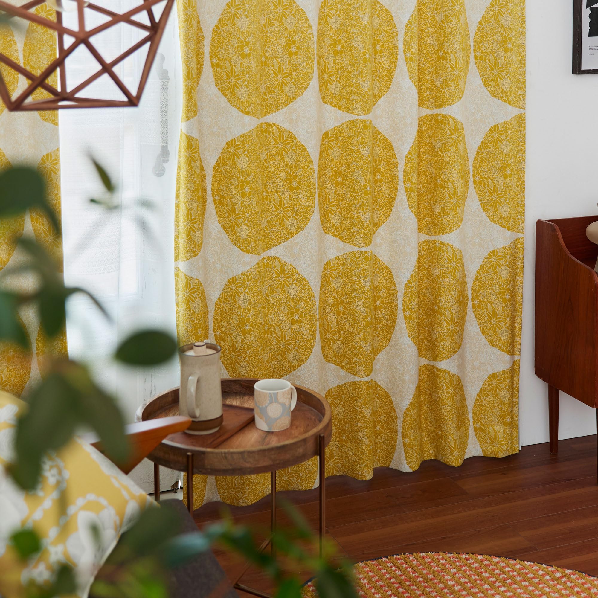 Amazon｜スミノエ(Suminoe) セミオーダーカーテン ドレープ イエロー