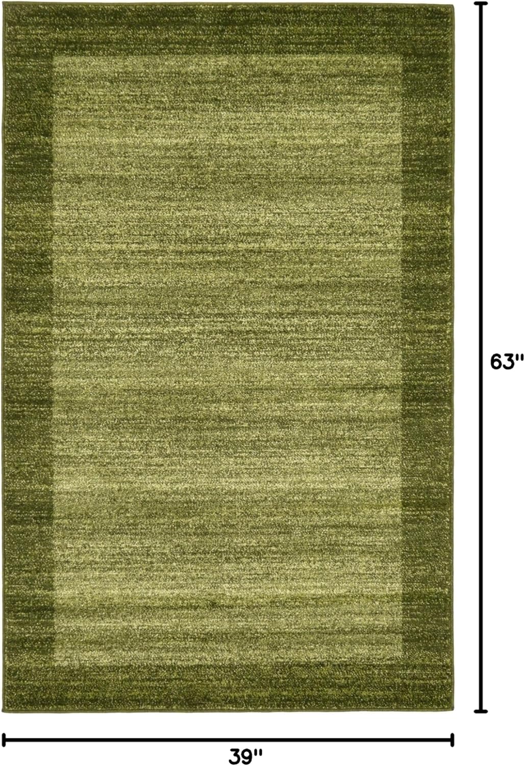 Rugs.com Angelica Collection Rug – 3' x 5' Light Green Medium Rug Perfect for Entryways, Kitchens, Breakfast Nooks, Accent Pieces