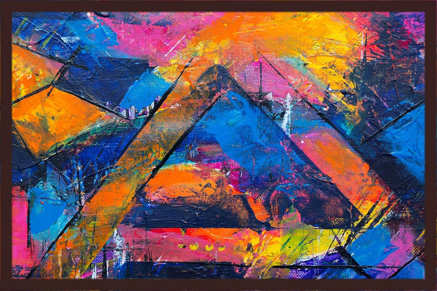 ANAGHAYA PHOTO FRAME ABSTRACT ART DESIGN 51 (51 X 76 CENTIMETER) (LAMINATED) FRAME MATERIAL