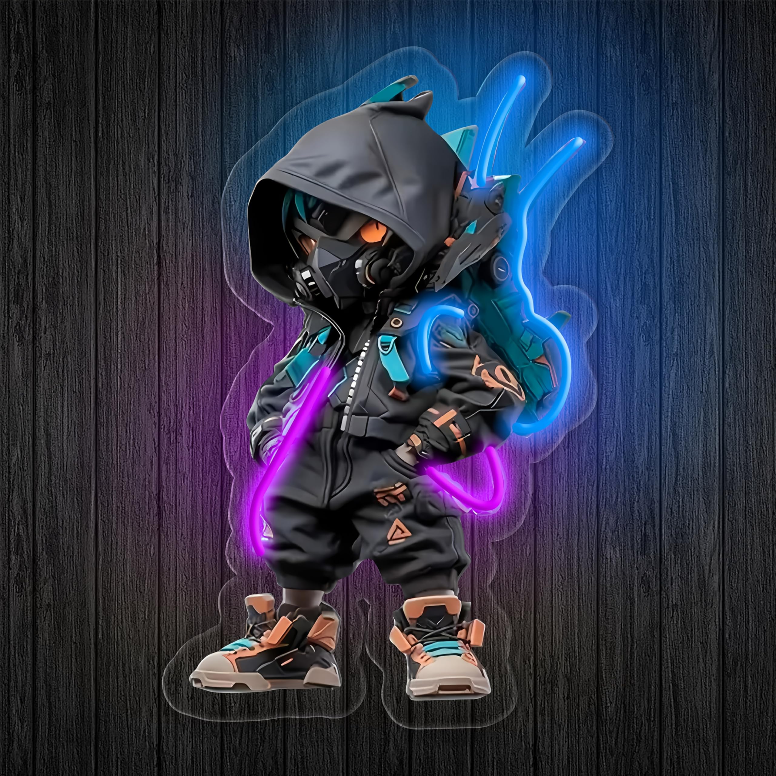 Anime Joker Gamer Neon Light Sign for Wall Decor,Gaming LED Neon Sign for Background,Cyberpunk Wall Art Decor for Bedroom Man Cave Gaming Room,LED Gift for Teenagers Men Gamer,USB Powered(8.7"*13") — image 1