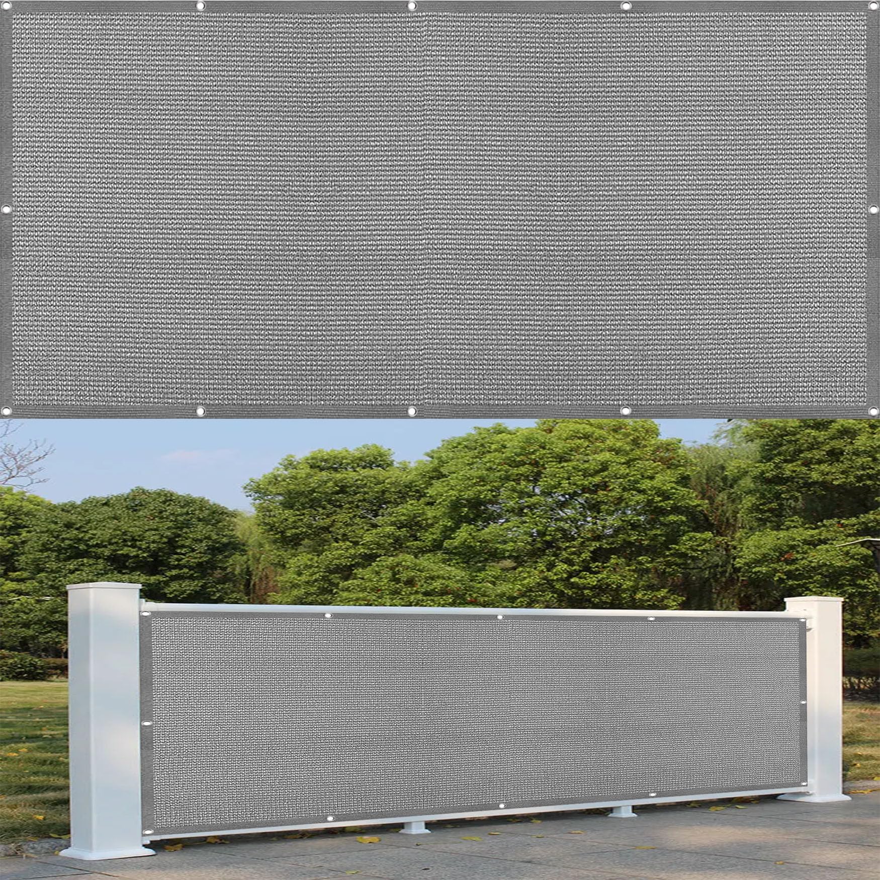 Brise vue balcon gris pour sécuriser la terrasse de votre piscine