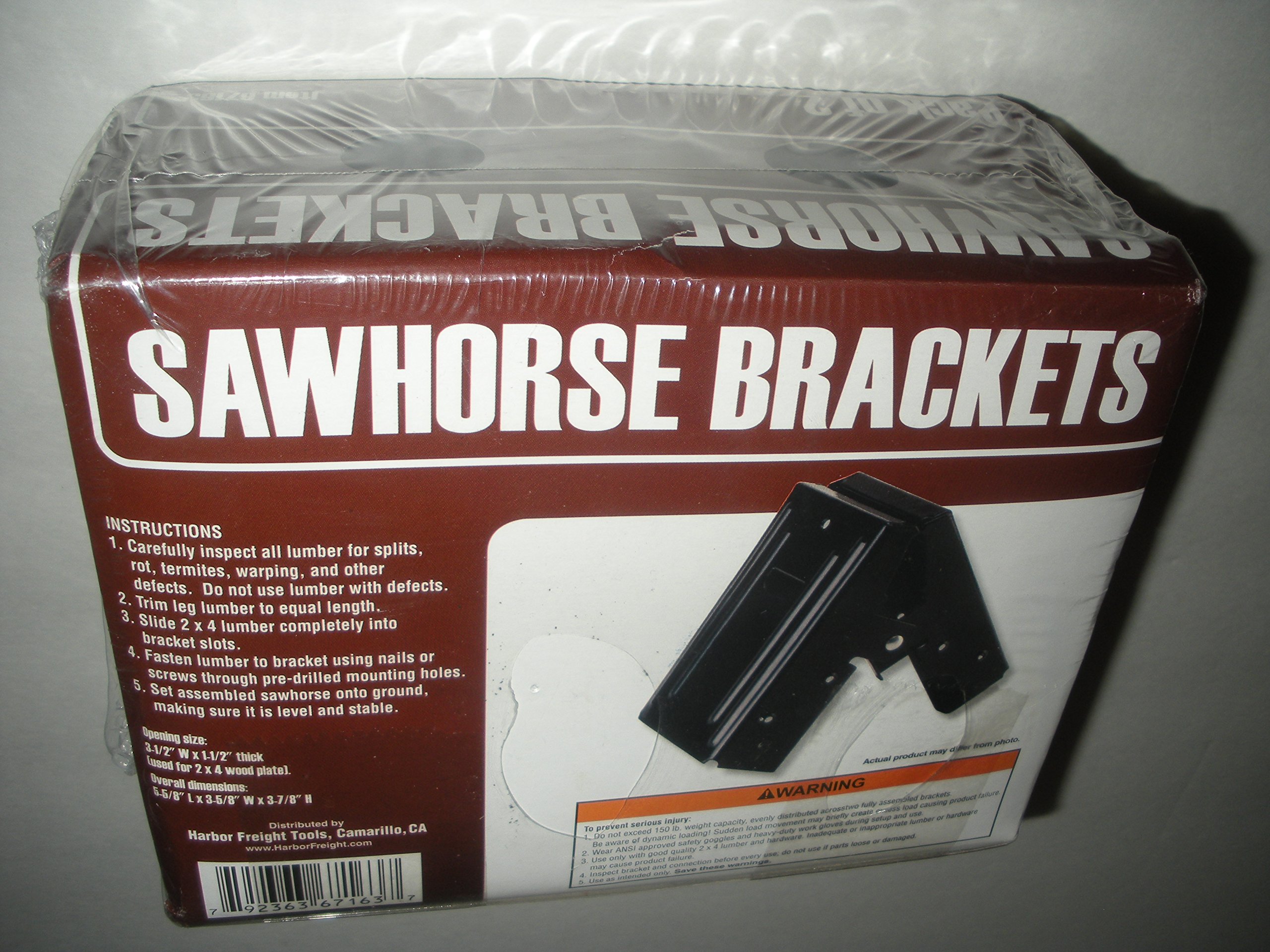 Sawhorse Brackets 2pk By Harbor Freight 