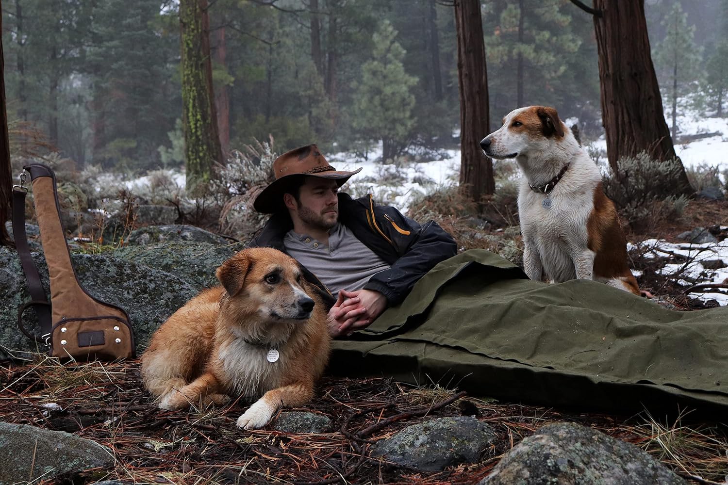 1844 Helko Werk Germany Waxed Canvas Bedroll & Swiss Army Blanket Bundle - Camping Bedroll with Leather Straps and Zipper - Waterproof Portable Bed (Blanket + Bedroll Olive) #F8761OB