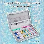 Guclud Interchangeable Circular Knitting Needle Set | 4-Inch Aluminum Needles | 13-Pair Sizes 3, 3.25, 3.5, 3.75, 4, 4.5, 5, 5.5, 6, 7, 8, 9, 10mm (US 2.5-15) | 4 Cables, Accessories & Case (Multicolor)