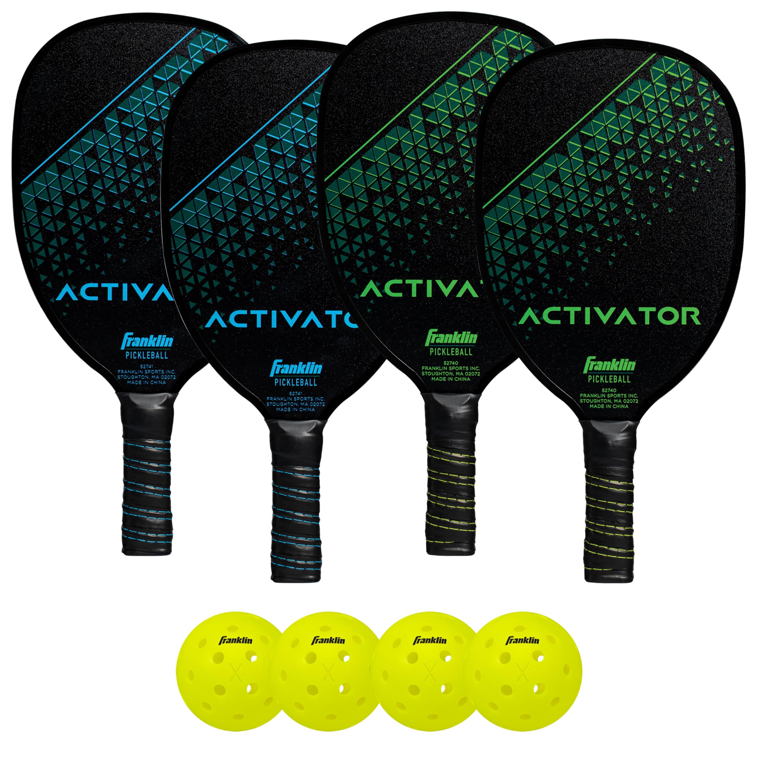 Franklin Sports Set di racchette da pickleball e palline da pickleball, in legno, attivatore, approvate USAPA
