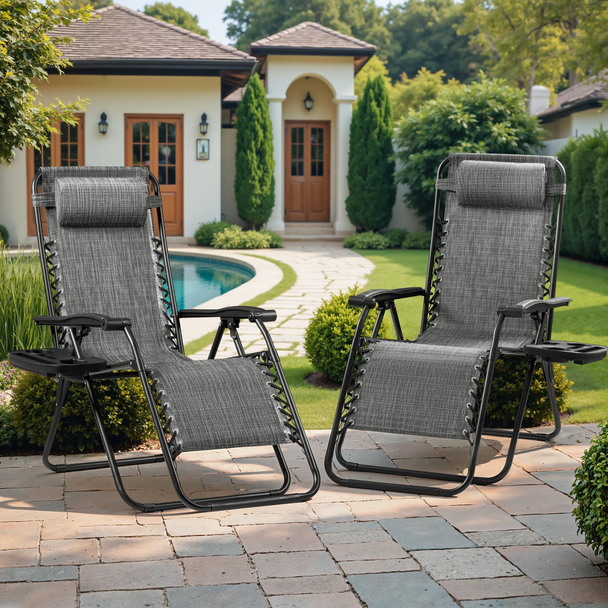 Amazon.com : Flamaker Patio Zero Gravity Chair Outdoor Folding