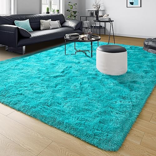 Miniatura 163 de Tepook - Alfombra súper suave y peluda para dormitorio, alfombras modernas peludas para niños para sala de estar, alfombra de felpa
