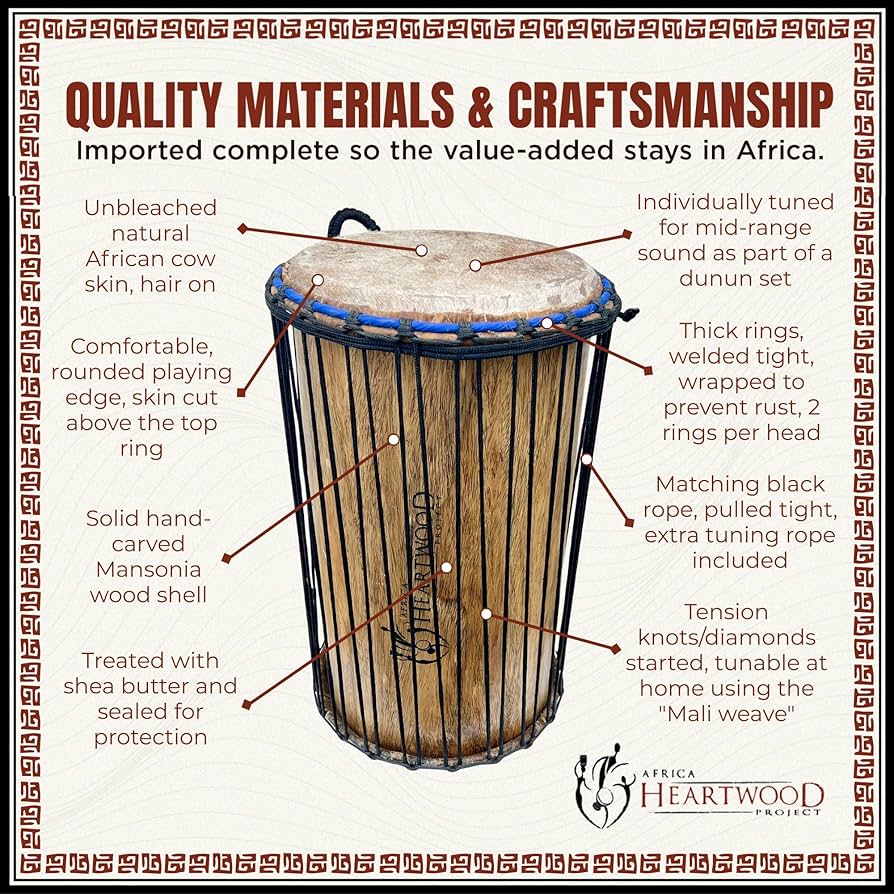 アフリカ太鼓　ジャンベ サンバン　Sangban Amazon.com: Africa Heartwood Project Ghana Sangban Dunun