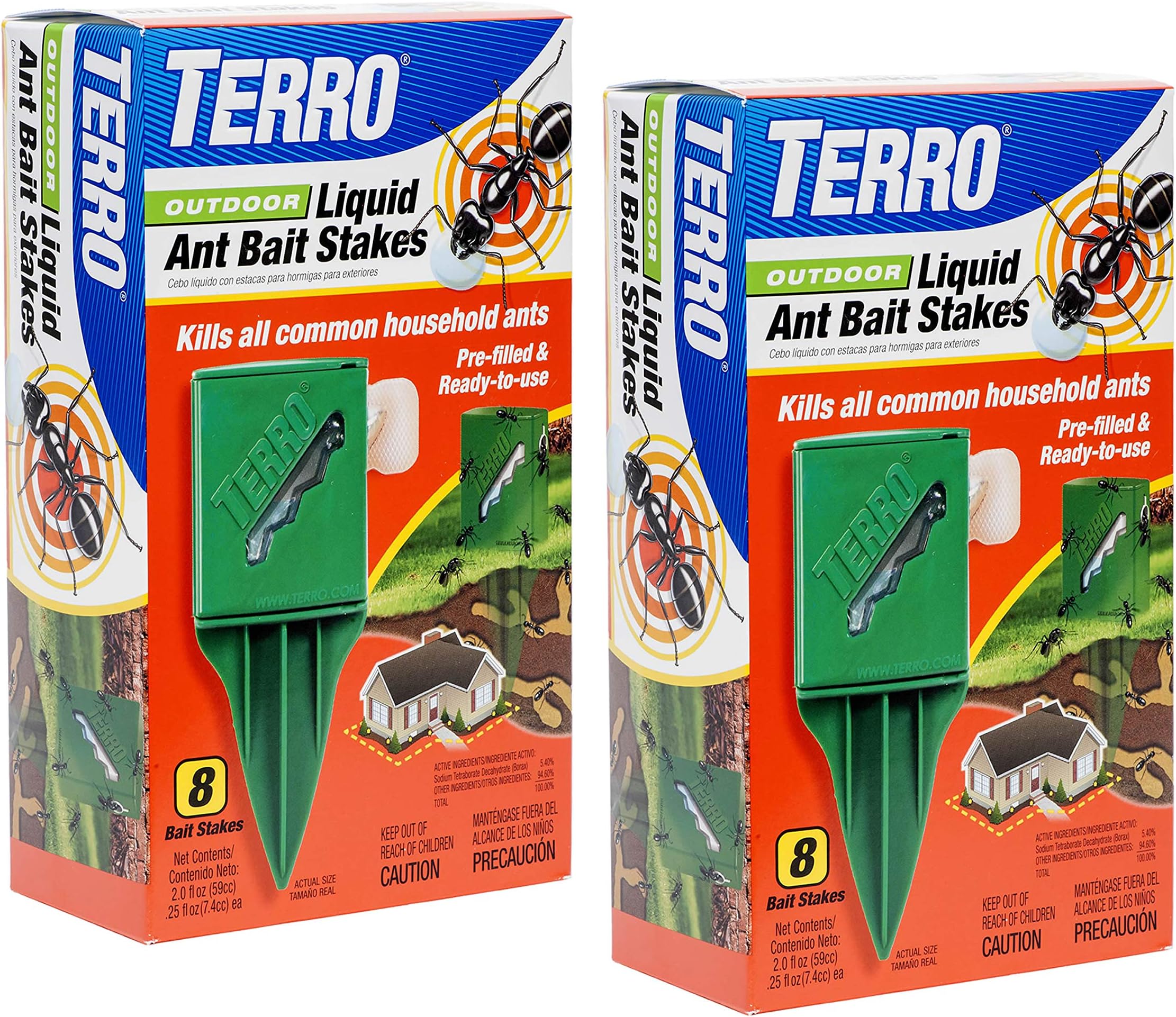 TERRO T1812SR Outdoor Liquid Ant Bait Stakes-2 Pack