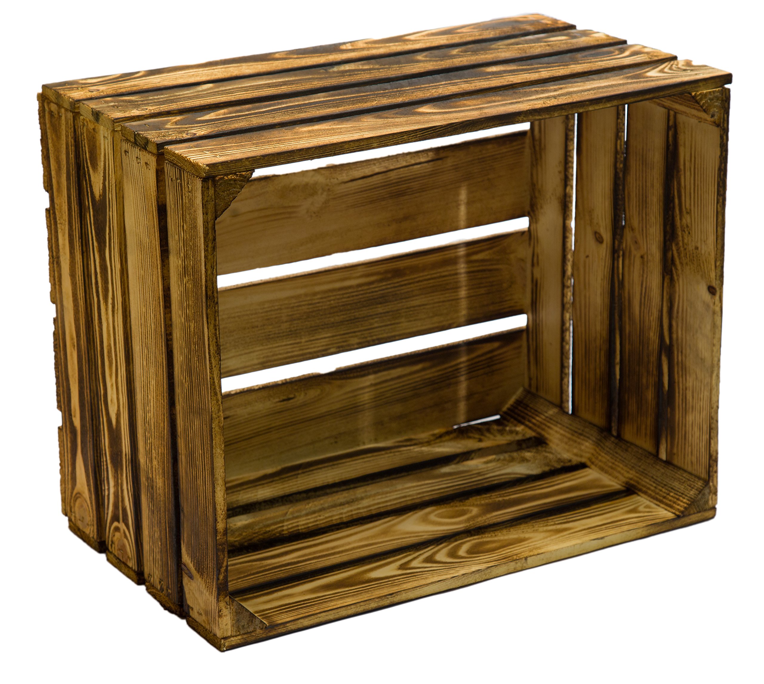 Juego de 4 Massive fruta (manzana caja Vino Caja de madera multiusos + + + 49 x 42 x 31 cm