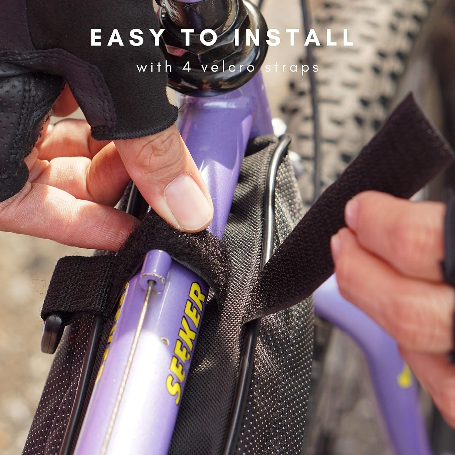 Vincita Bike Frame Bag - Bicycle Triangle Storage Bag With Shoulder Strap Under Top Tube For Road Bike Mountain Bike Cycling And Big Zipper Opening On Both Side - Bicycle Accessories