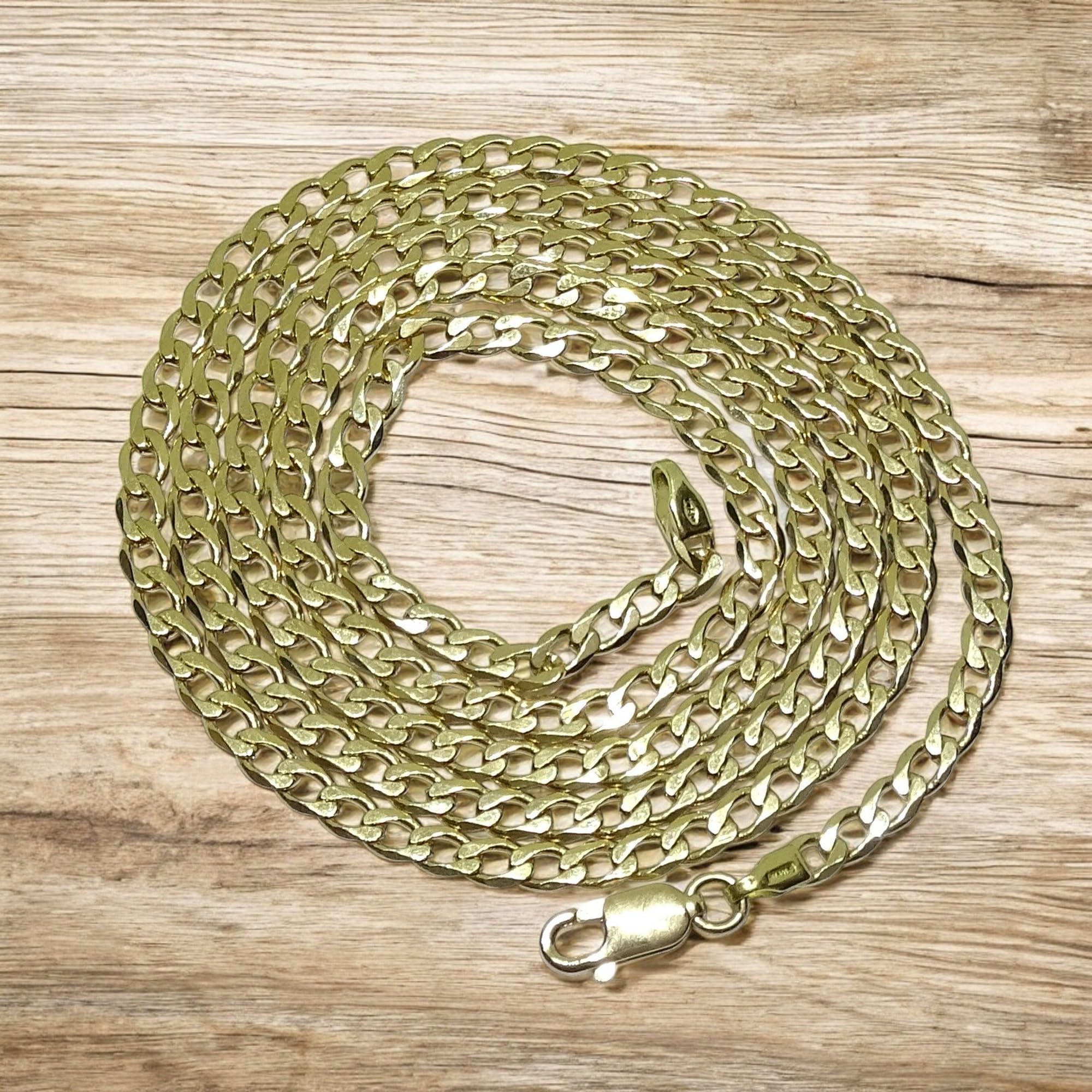 Łańcuszek męski z 18k złota dla mężczyzn | klasyczny naszyjnik 60cm | klasyczna biżuteria | 11.10g żółte złoto | męski dodatek do mody imprezowej | dzień ojca prezent rocznicowy | prezent na emeryturę |