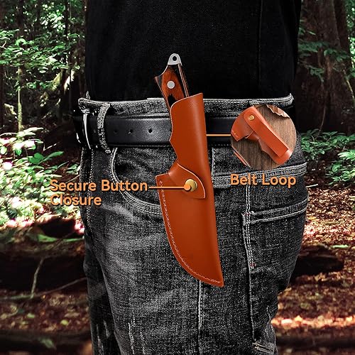 Miniatura 5 de AmHoo Herramienta al aire libre cuchillo de bushcraft profesional, cuchillo de deshuesado, cuchillo de caza de supervivencia, cuchillo táctico,