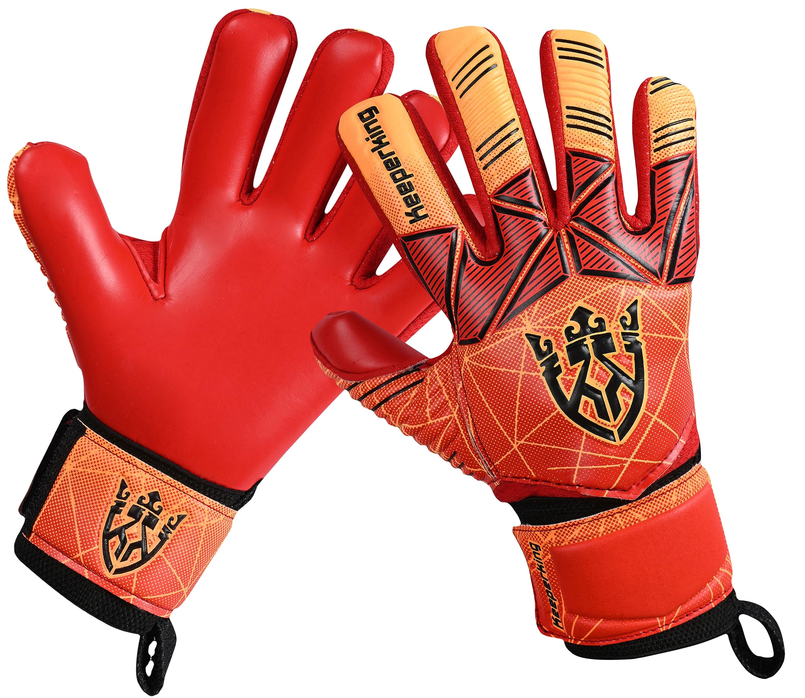 Keeperking Guantes de portero fútbol protección dedos desmontable 4 mm unisex