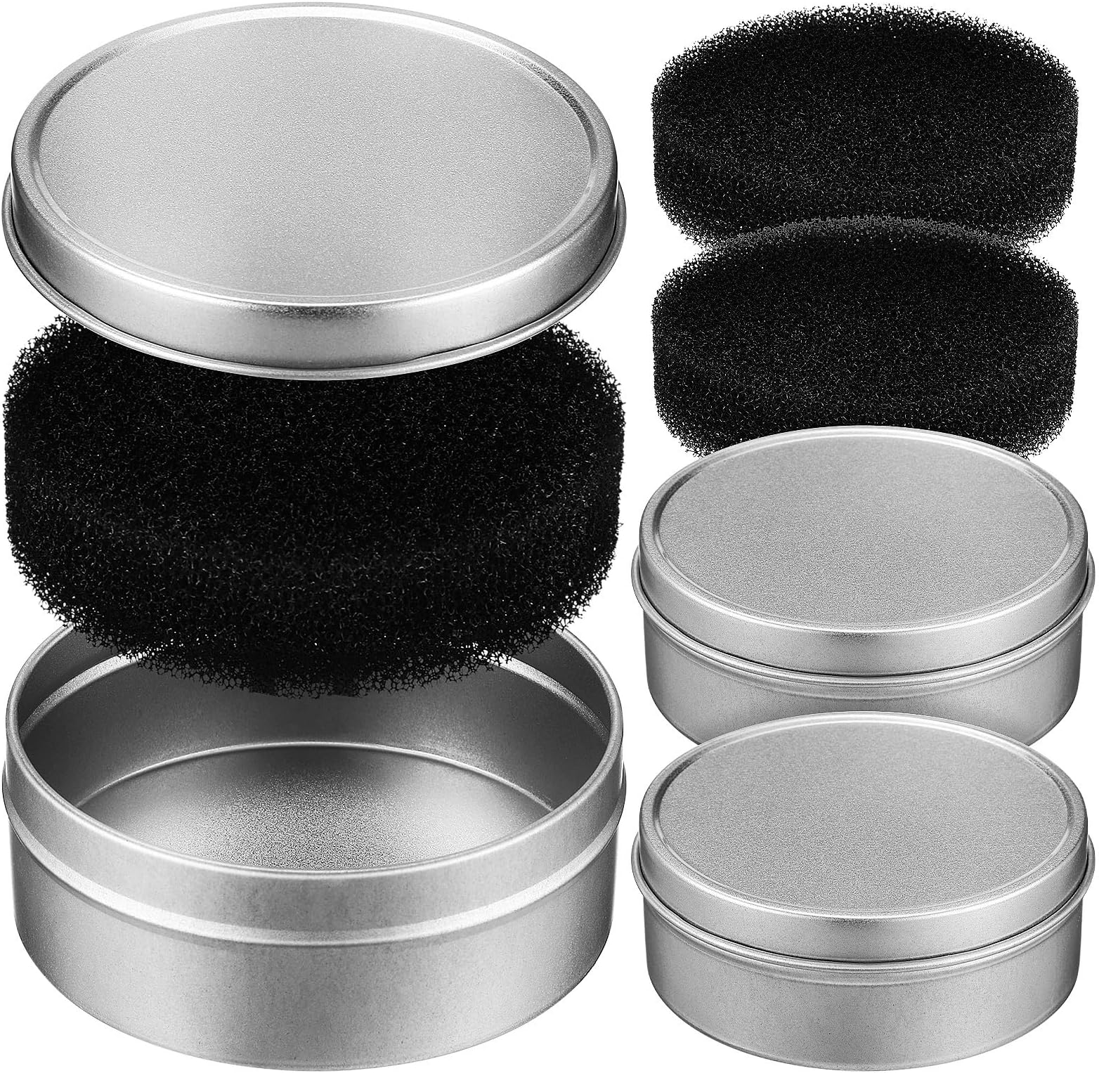 3pcs Makeup Brush Cleaning Box Set with Dry Cosmetic Sponges and Replacement Cores, Makeup Brush Tool for Quick Cleaning, Suitable for Professional and Home Use