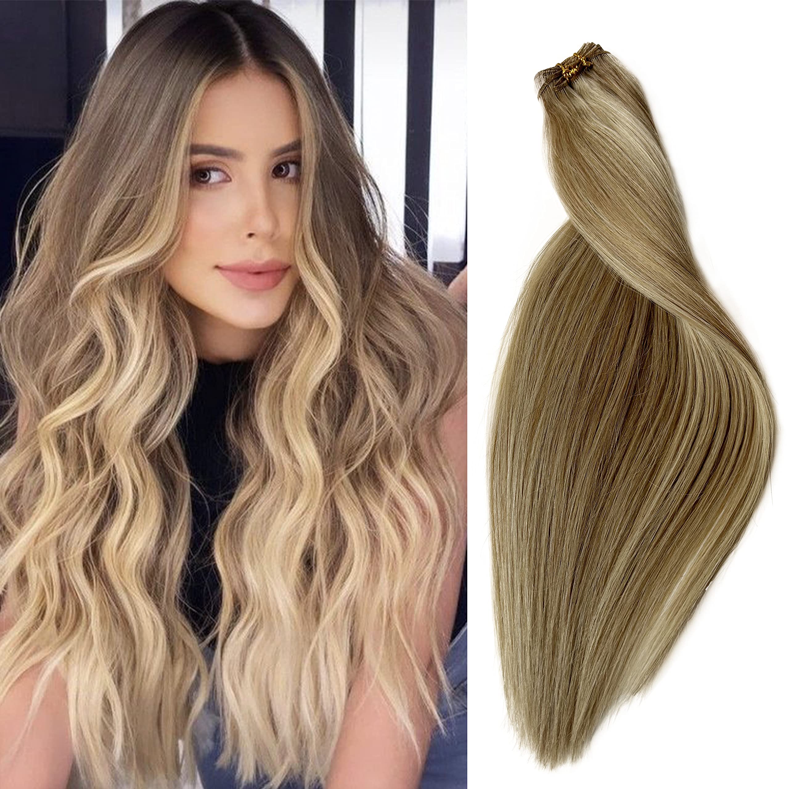 Amazon.com : Sew in Hair Weft Extensions Human Hair 22 Inch  display picture 3