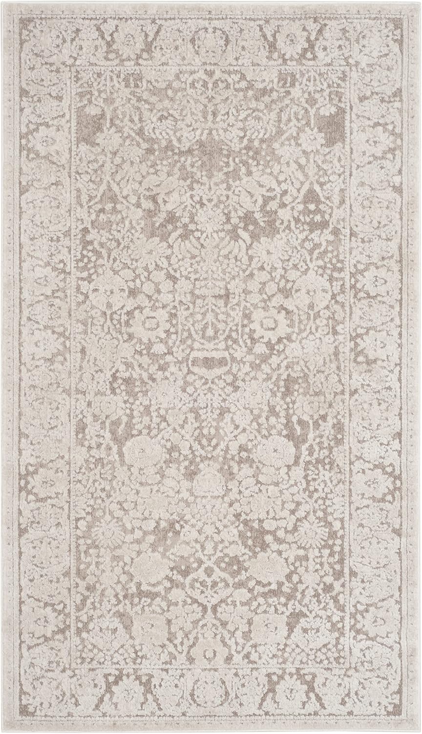 SAFAVIEH Reflection Collection Accent Rug - 2'3" x 3', Beige & Cream, Non-Shedding & Easy Cleaning, Ideal for Entryway, Living Room, Bedroom (RFT663A)