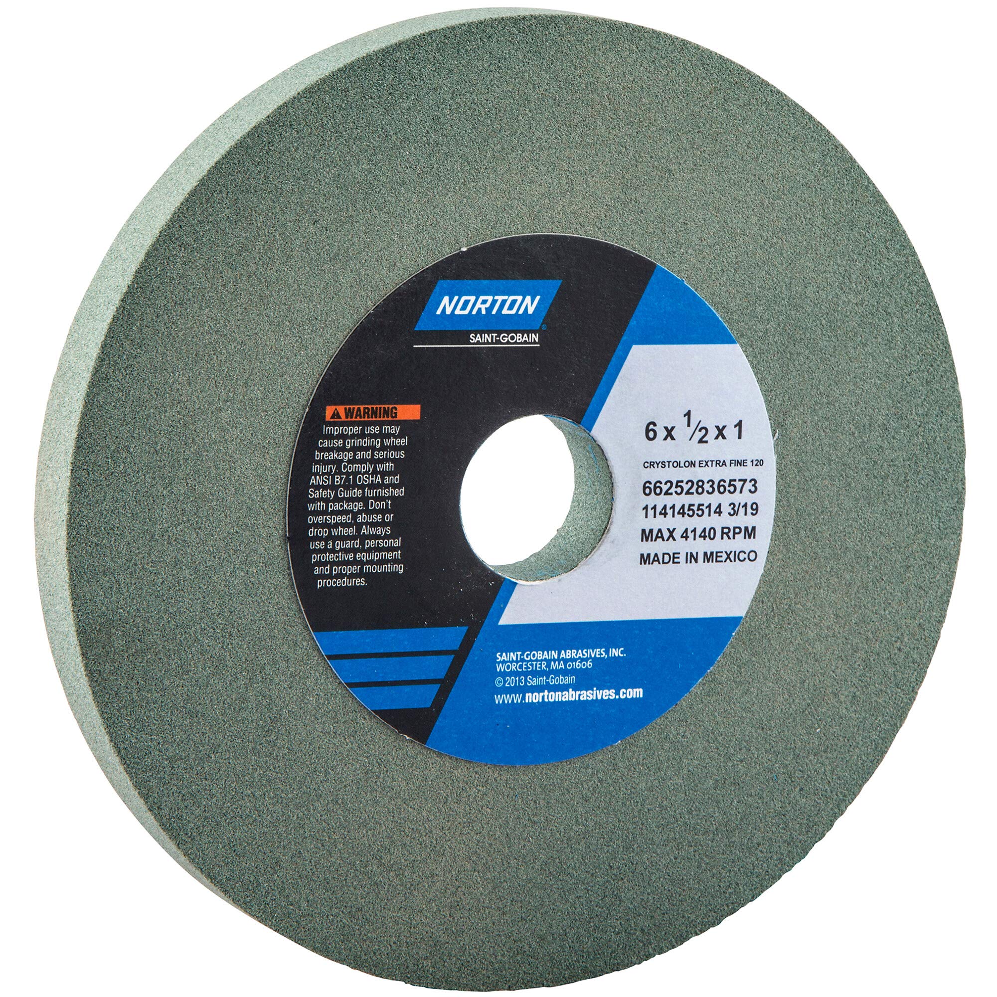 120 Grit Bench Grinder Wheel Norton 6x1/2x1 Grinding Wheel - Silicon ...