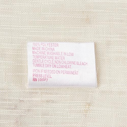 Miniatura 3 de Violet Linen Patrón de encaje de lazos bordado de poliéster, caminos de mesa decorativos de cuentas, 14 x 54 pulgadas, marfil