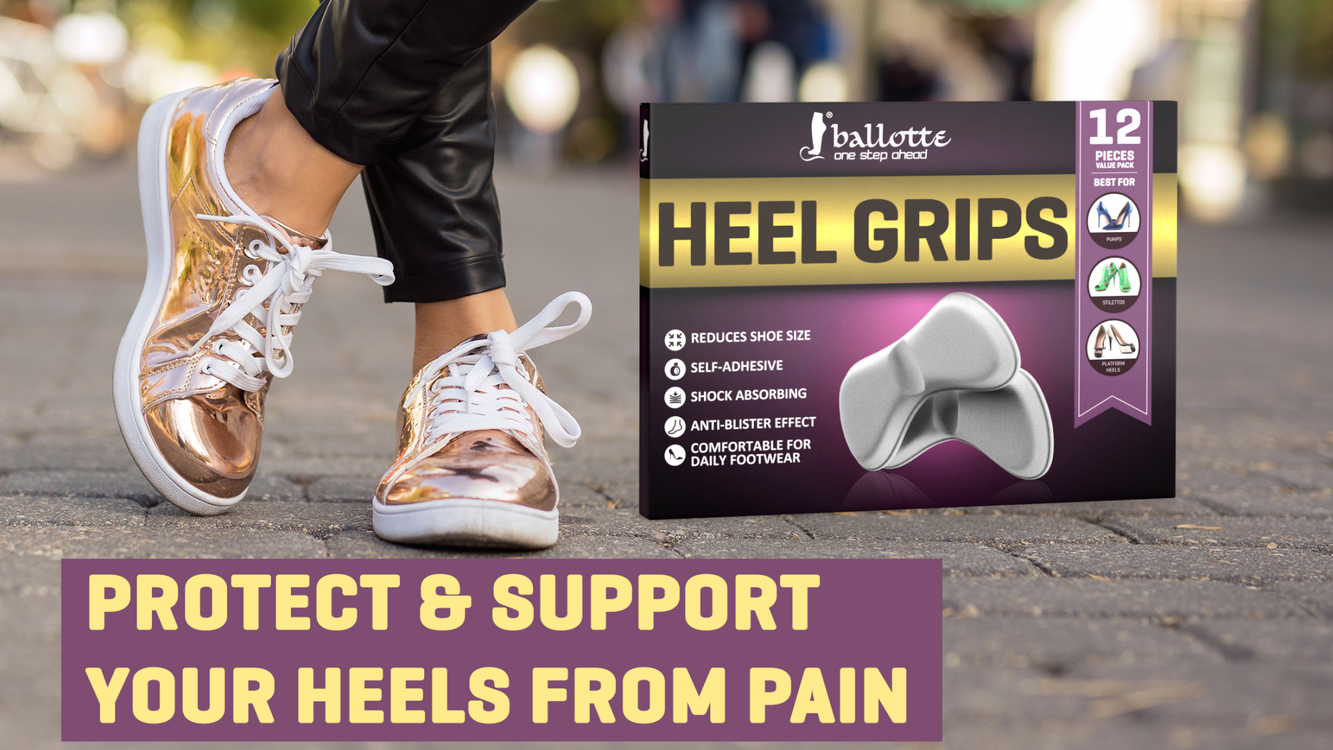 Ballotte Heel Grips Shoes Too Big Set 