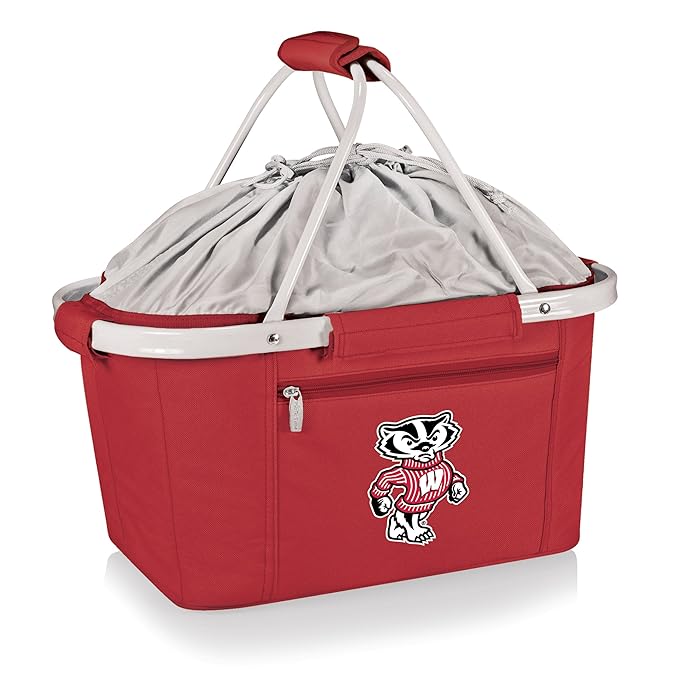 Picnic Time Metro Basket Wisconsin Badgers Print Picnic Baskets