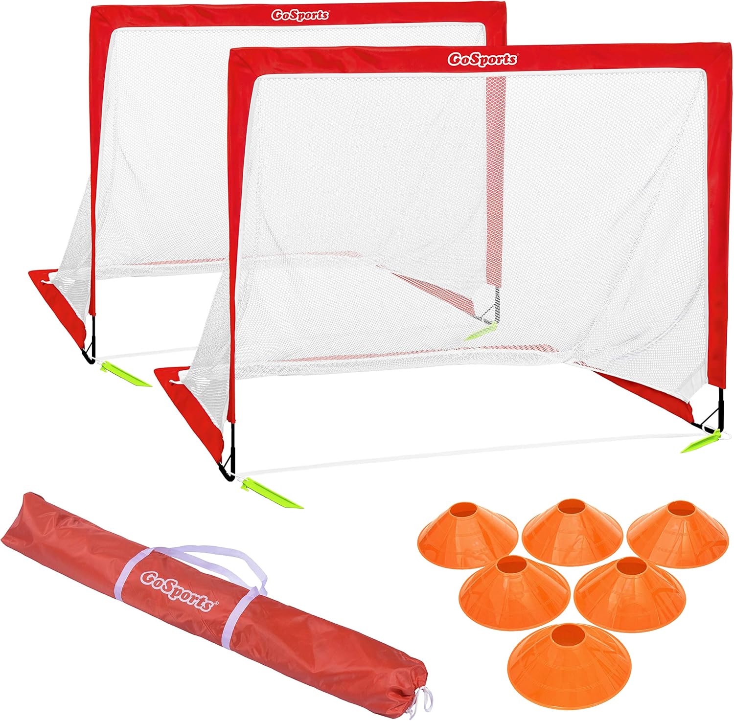GoSports Premier Portable Pop Up Soccer Goals for Backyard Kids & Adults