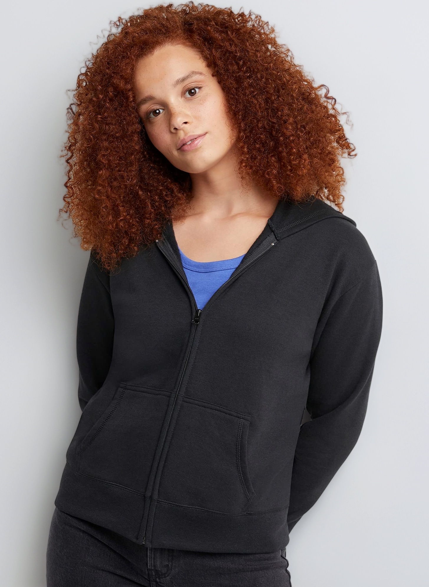 Hanes Women's Hoodie, Ecosmart Fleece Full-zip Hoodie, Zip-up Hooded Sweatshirt for Women Warm Up or Track Jacket (pack of 1)