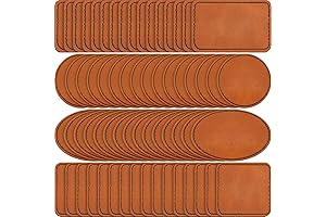 Pack of 60 Premium Leatherette Iron-on Hat Patches: Perfect for Embellishing Caps, Hats, and Clothing