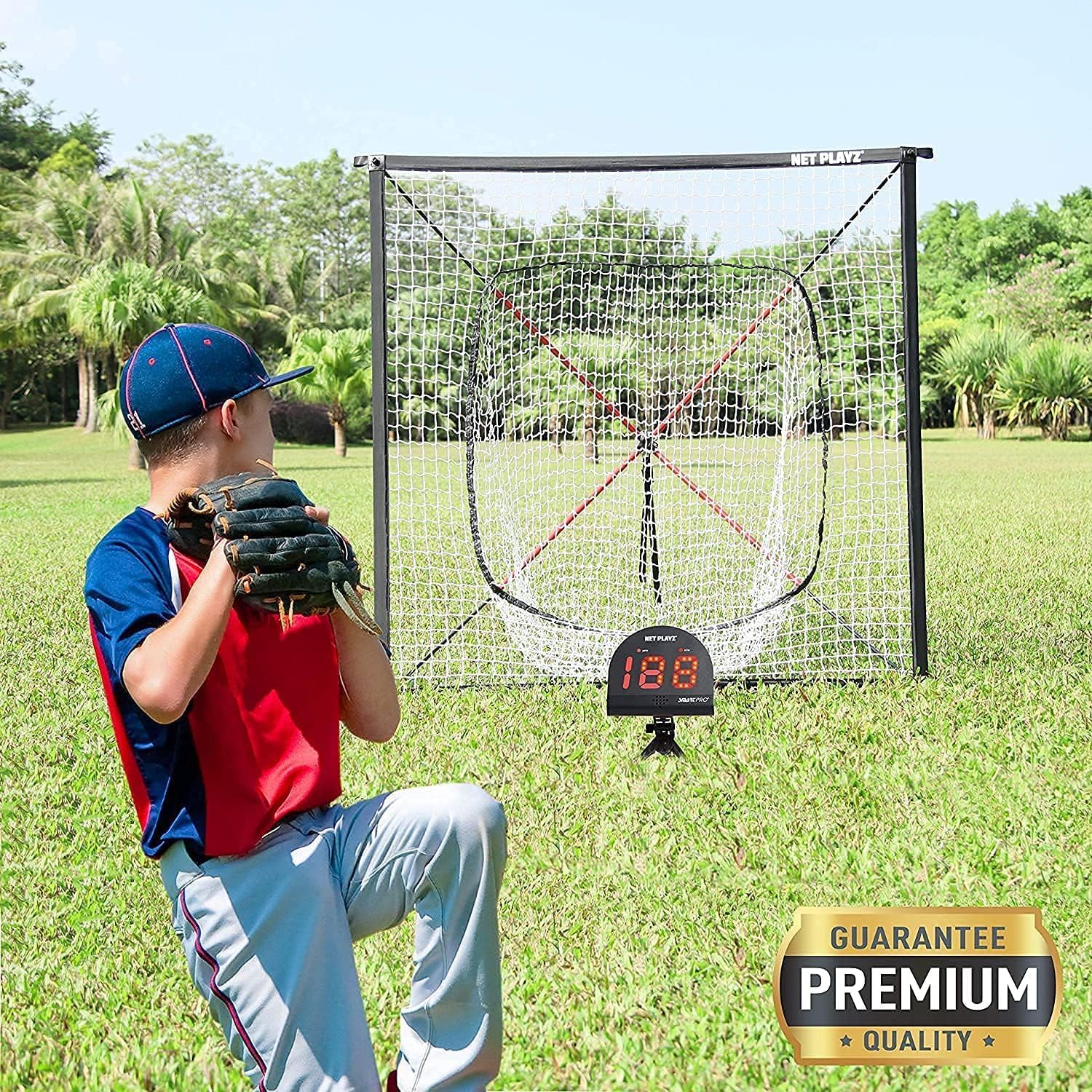 NET PLAYZ Speed Radar Smart Pro Geschwindigkeitsmessgerät, Geschenke für Fußball, Tennis, Baseball, Golf Spieler, Trainer und Fans, Schwarz