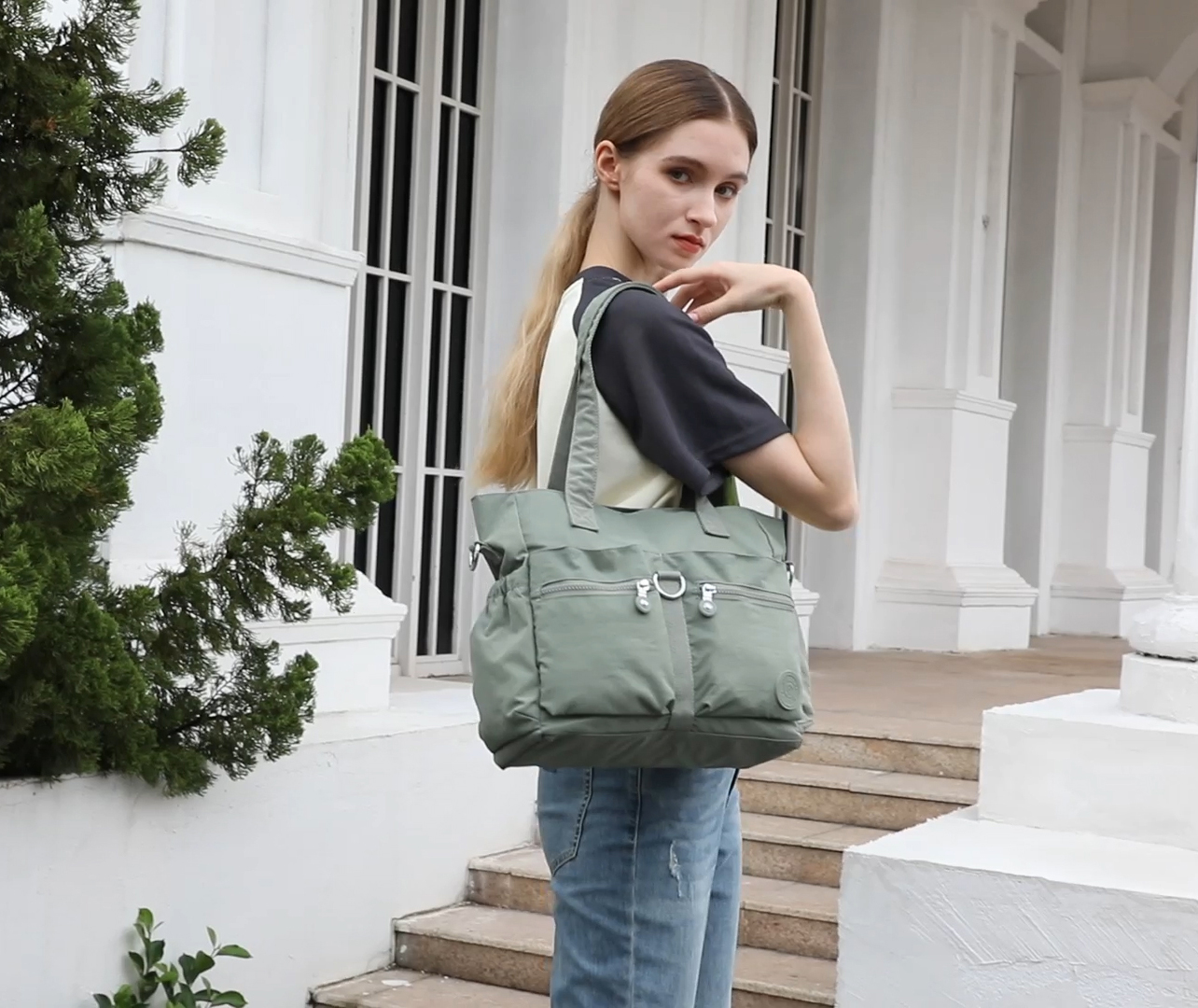 Bolso Tote para Mujer en Nylon miniatura 7