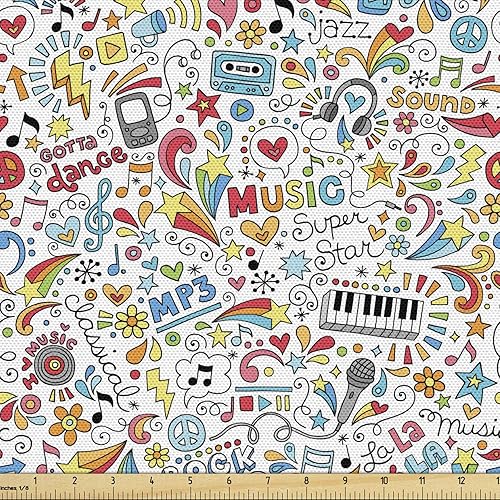 Miniatura 118 de Tela de panda Lunarable de The Yard, diseño de oso asiático con dibujos animados comiendo hojas y ramas, animal silvestre, tela decorativa para