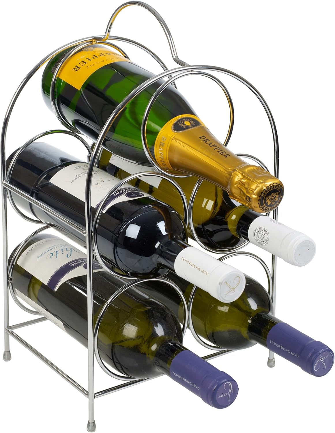 Tesco 5 Bottle SS Wire Wine Rack Amazon.co.uk Home & Kitchen