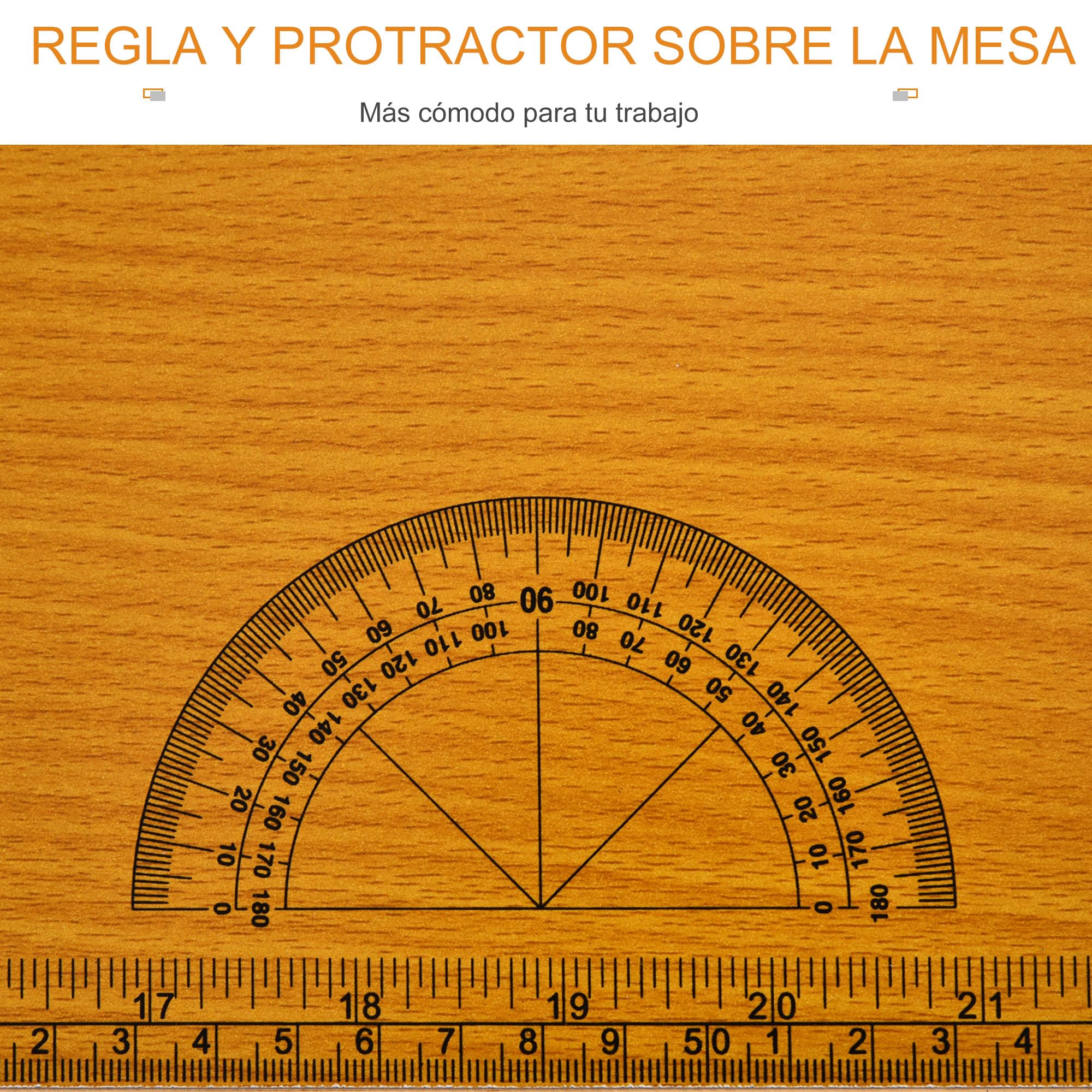 HOMCOM Banco de Trabajo Plegable Mesa con Regla Transportador 100 kg 100x60x75,5 cm Natural Negro