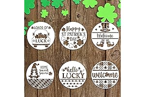 6 Pcs St Patrick's Day Stencils for Painting on Wood