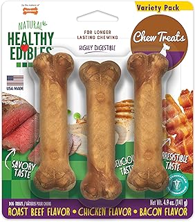 Nylabone Healthy Edibles Natural Dog Chews Long Lasting Roas